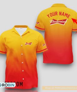 Personalized Budweiser Beer Gradient Hawaiian Shirt