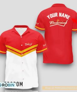Personalized Budweiser Beer Red Tennis Hawaiian Shirt