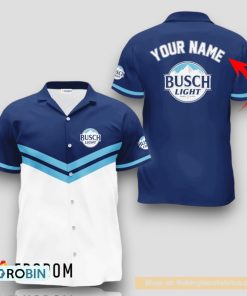 Personalized Busch Light Blue Tennis Hawaiian Shirt