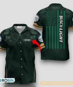 Personalized Busch Light St. Patrick’s Day American Flag Hawaiian Shirt