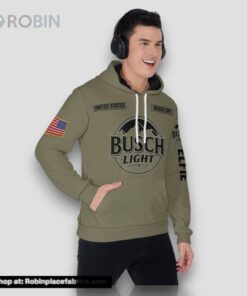 Personalized Busch Light Veteran Hoodie