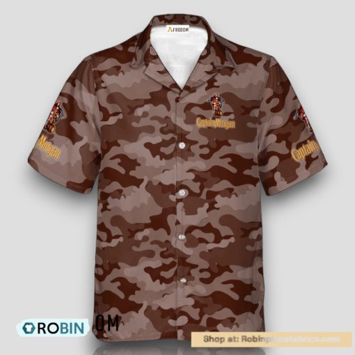 Personalized Captain Morgan Brown Camouflage Hawaiian Shirt