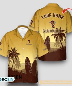 Personalized Captain Morgan Palm Tree Surfboard Hawaiian Shirt Personalized Captain Morgan Palm Tree Surfboard Hawaiian Shirt