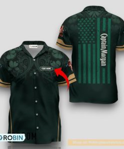 Personalized Captain Morgan St. Patrick’s Day American Flag Hawaiian Shirt