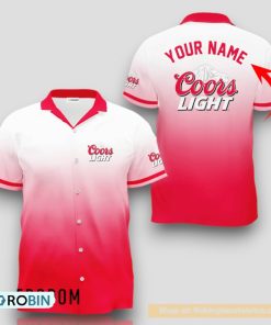 Personalized Coors Light Gradient Hawaiian Shirt