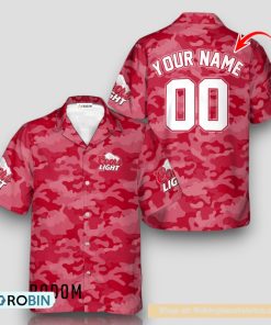 Personalized Coors Light Red Camouflage Hawaiian Shirt