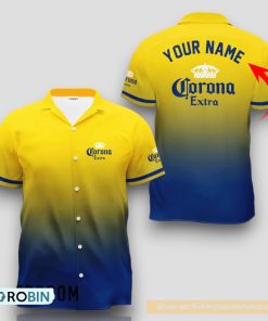 Personalized Corona Extra Gradient Hawaiian Shirt
