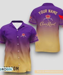 Personalized Crown Royal Gradient Hawaiian Shirt