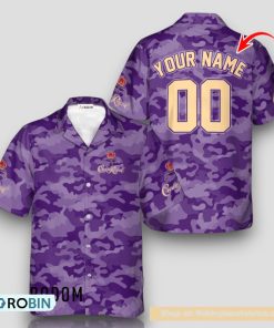 Personalized Crown Royal Purple Camouflage Hawaiian Shirt Personalized Crown Royal Purple Camouflage Hawaiian Shirt