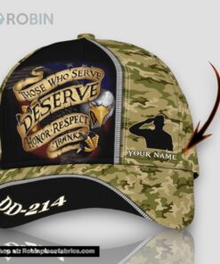 Personalized DD 214 Those Who Serve Deserve All Over Print Baseball Cap A Great Gift For Veterans Day