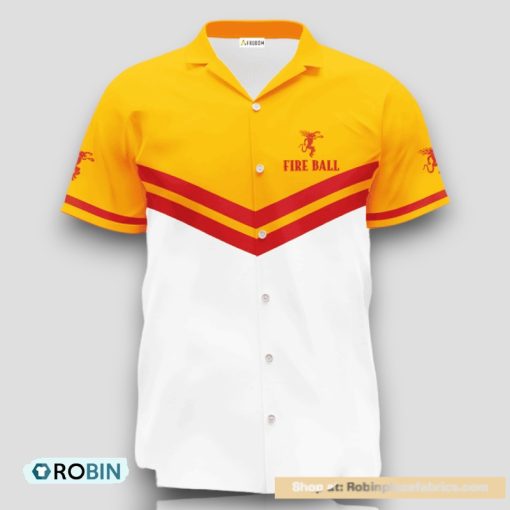Personalized Fireball Whiskey Yellow Tennis Hawaiian Shirt