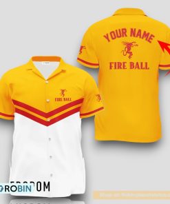 Personalized Fireball Whiskey Yellow Tennis Hawaiian Shirt