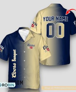 Personalized Gradient Coors Banquet Hawaiian Shirt