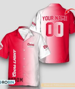 Personalized Gradient Coors Light Hawaiian Shirt