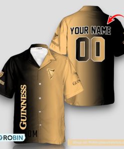 Personalized Gradient Guinness Beer Hawaiian Shirt