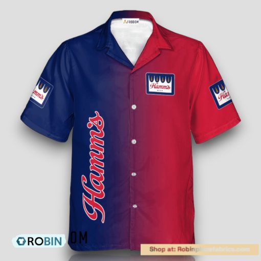 Personalized Gradient Hamm’s Beer Hawaiian Shirt
