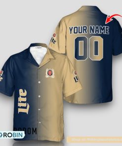 Personalized Gradient Miller Lite Hawaiian Shirt