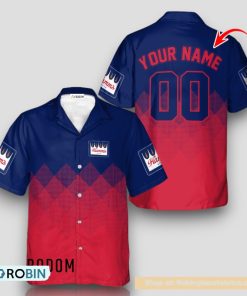 Personalized Hamm’s Beer Red And Blue Halftone Hawaiian Shirt