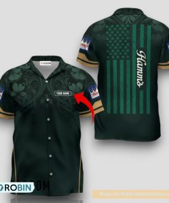 Personalized Hamm’s Beer St. Patrick’s Day American Flag Hawaiian Shirt