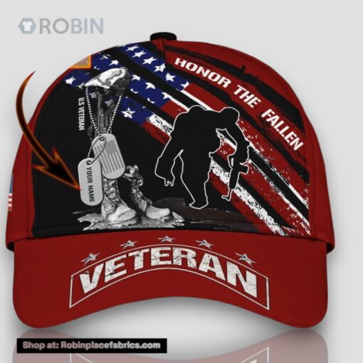 Personalized Honor The Fallen Veteran All Over Print Baseball Cap A Great Gift For Veterans Day