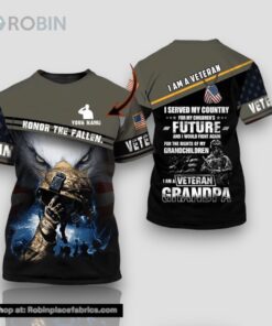 Personalized I Am A Veteran I Served My Country All Over Print 3D T Shirt For Military