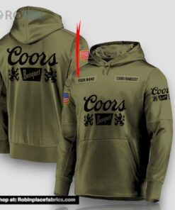 Personalized Military Green Coors Banquet 3D Print Hoodie and Zip up