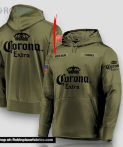 Personalized Military Green Corona Extra Hoodie & Zip Hoodie