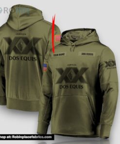 Personalized Military Green Dos Equis Hoodie & Zip Hoodie