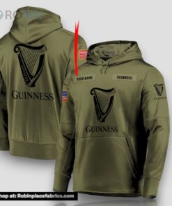 Personalized Military Green Guinness Beer 3D Print Hoodie and Zip up