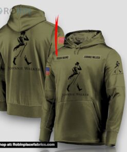Personalized Military Green Johnnie Walker 3D Print Hoodie and Zip up