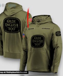 Personalized Military Green Olde English 800 3D Print Hoodie and Zip up
