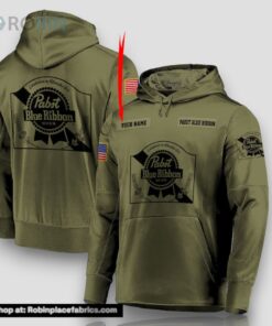 Personalized Military Green Pabst Blue Ribbon 3D Print Hoodie and Zip up
