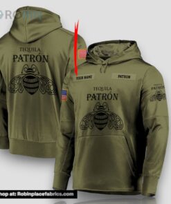 Personalized Military Green Tequila Patron Hoodie & Zip Hoodie