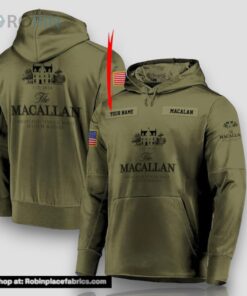 Personalized Military Green The Macallan Hoodie & Zip Hoodie Personalized Military Green The Macallan Hoodie & Zip Hoodie