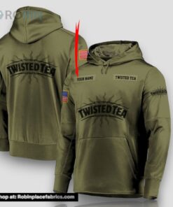 Personalized Military Green Twisted Tea Hoodie & Zip Hoodie