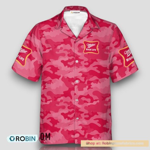 Personalized Miller High Life Pink Camouflage Hawaiian Shirt