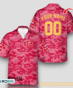 Personalized Miller High Life Pink Camouflage Hawaiian Shirt