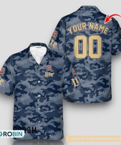 Personalized Miller Lite Blue Camouflage Hawaiian Shirt