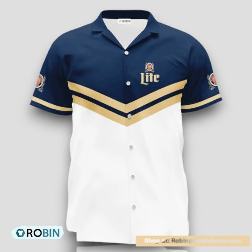 Personalized Miller Lite Blue Tennis Hawaiian Shirt