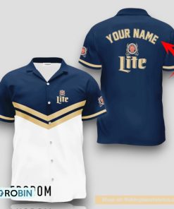 Personalized Miller Lite Blue Tennis Hawaiian Shirt