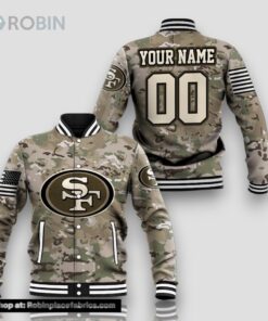 Personalized NFL Seattle Seahawks Baseball Jacket Camouflageuflage Veteran
