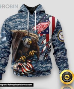 Personalized NHL Detroit Red Wings Honor US Navy Veterans All Over Print 3D Hoodie Gift For Veterans Day Personalized NHL Detroit Red Wings Honor US Navy Veterans All Over Print 3D Hoodie Gift For Veterans Day