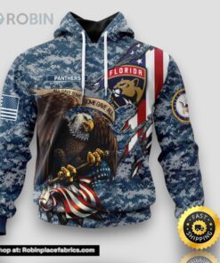 Personalized NHL Florida Panthers Honor US Navy Veterans All Over Print 3D Hoodie Gift For Veterans Day