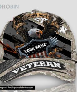 Personalized These Colors Don’t Run Grey Line All Over Print Baseball Cap A Great Gift For Veterans Day