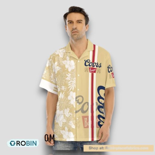 Personalized Tropical Flowers Coors Banquet Hawaiian Shirt