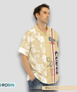 Personalized Tropical Flowers Coors Banquet Hawaiian Shirt