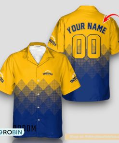 Personalized Twisted Tea Yellow And Blue Halftone Hawaiian Shirt