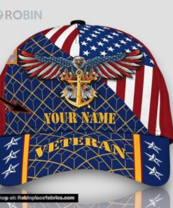 Personalized United States Navy Eagle Veteran All Over Print Baseball Cap A Great Gift For Veterans Day