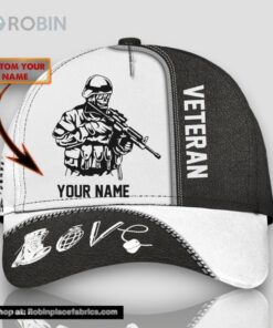 Personalized US Veteran All Over Print Baseball Cap A Great Gift For Veterans Day