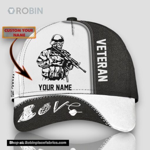 Personalized US Veteran All Over Print Baseball Cap A Great Gift For Veterans Day